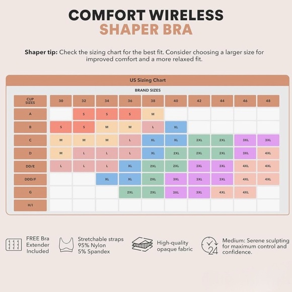 NWT TRUEKIND DAILY COMFORT WIRE FREE SHAPING BRA SIZE XL BLACK - Picture 6 of 12